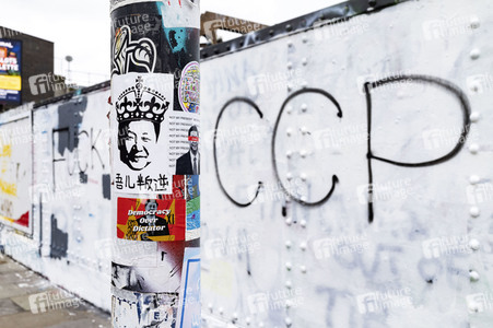Graffiti-Krieg wegen China-Slogans in London