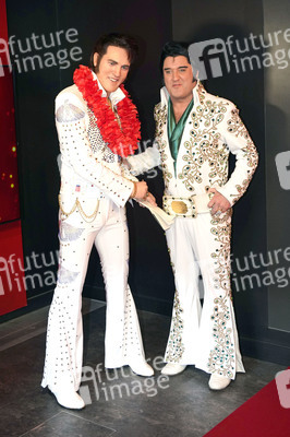 Präsentation der restaurierten Wachsfigur von Elvis Presley in Berlin