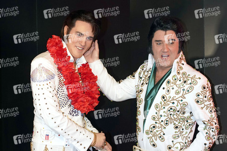 Präsentation der restaurierten Wachsfigur von Elvis Presley in Berlin