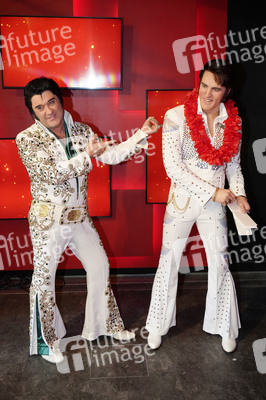 Präsentation der restaurierten Wachsfigur von Elvis Presley in Berlin