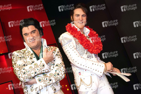 Präsentation der restaurierten Wachsfigur von Elvis Presley in Berlin