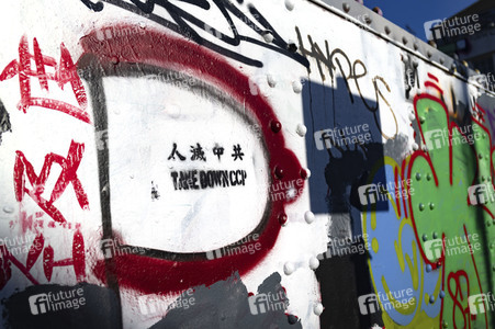 Graffiti-Krieg wegen China-Slogans in London