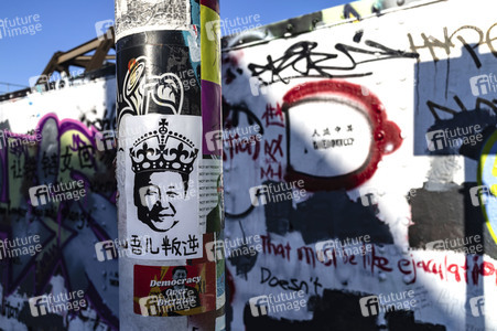 Graffiti-Krieg wegen China-Slogans in London