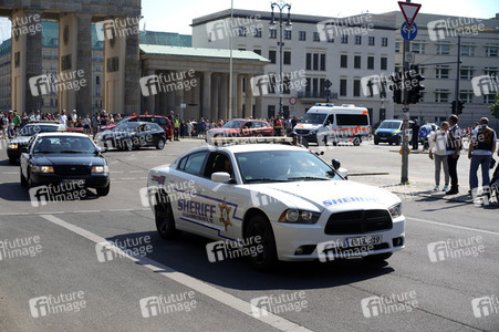 Kundgebung und Demofahrt ders  Red Knights MC Berlin