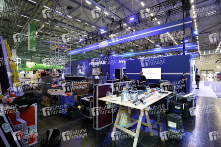 Aufbau der Gamescom 2023 in Köln