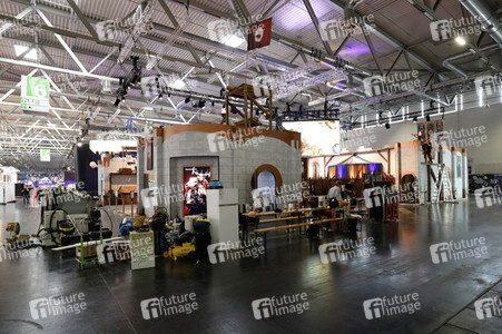Aufbau der Gamescom 2023 in Köln