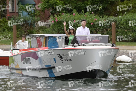Caterina Murino bei der Ankunft am Hotel Excelsior, Internationale Filmfestspiele von Venedig 2023