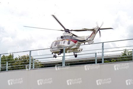 Ankunft von Olaf Scholz mit dem Hubschrauber in Berlin