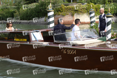 Matteo Renzi bei der Abfahrt vom Hotel Excelsior, Internationale Filmfestspiele von Venedig 2023