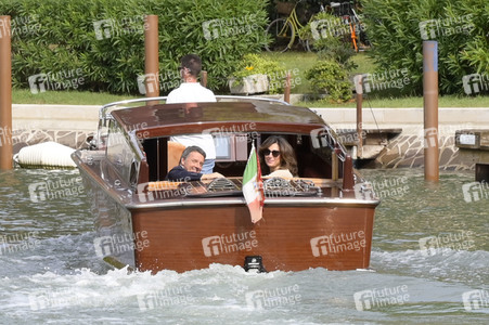 Matteo Renzi bei der Abfahrt vom Hotel Excelsior, Internationale Filmfestspiele von Venedig 2023