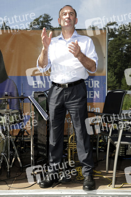 Hubert Aiwanger bei einer Wahlkampfveranstaltung der Freien Wähler Hessen in Wetter