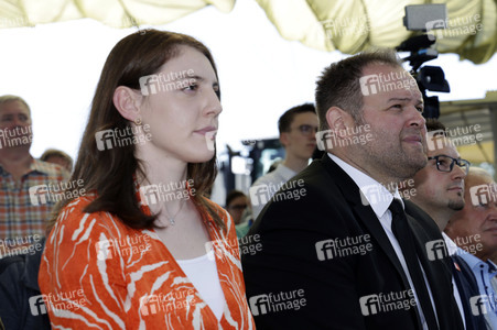 Hubert Aiwanger bei einer Wahlkampfveranstaltung der Freien Wähler Hessen in Wetter