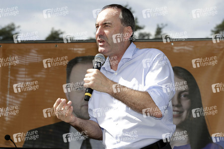 Hubert Aiwanger bei einer Wahlkampfveranstaltung der Freien Wähler Hessen in Wetter