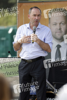 Hubert Aiwanger bei einer Wahlkampfveranstaltung der Freien Wähler Hessen in Wetter
