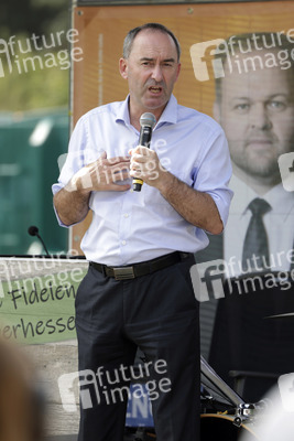 Hubert Aiwanger bei einer Wahlkampfveranstaltung der Freien Wähler Hessen in Wetter