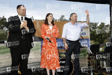 Hubert Aiwanger bei einer Wahlkampfveranstaltung der Freien Wähler Hessen in Wetter