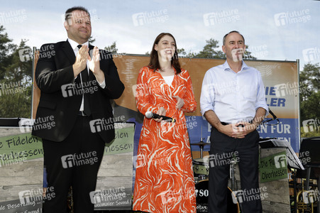 Hubert Aiwanger bei einer Wahlkampfveranstaltung der Freien Wähler Hessen in Wetter