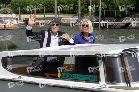Ankunft von Gabriele Salvatores und Rita Rabassini am Hotel Excelsior, Internationale Filmfestspiele von Venedig 2023