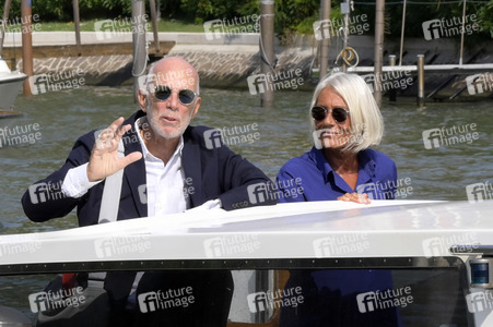 Ankunft von Gabriele Salvatores und Rita Rabassini am Hotel Excelsior, Internationale Filmfestspiele von Venedig 2023