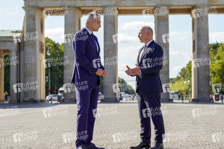 Vitali Klitschko und Kai Wegner am Brandenburger Tor
