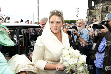 Trauung von Maria Teresita Prinzessin von Sachsen und Graf Beryl Alexandre de Saporta in Dresden