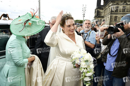 Trauung von Maria Teresita Prinzessin von Sachsen und Graf Beryl Alexandre de Saporta in Dresden