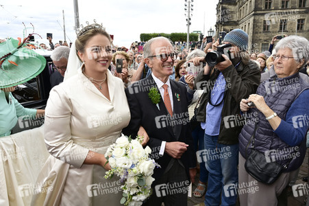Trauung von Maria Teresita Prinzessin von Sachsen und Graf Beryl Alexandre de Saporta in Dresden