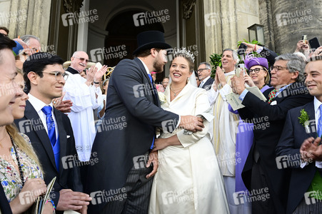 Trauung von Maria Teresita Prinzessin von Sachsen und Graf Beryl Alexandre de Saporta in Dresden