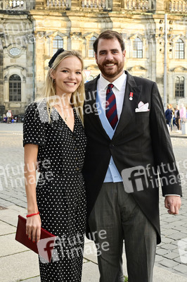 Empfang anlässlich der Trauung von Maria Teresita Prinzessin von Sachsen und Graf Beryl Alexandre de Saporta in Dresden