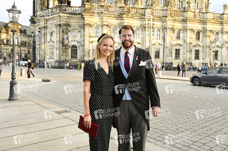 Empfang anlässlich der Trauung von Maria Teresita Prinzessin von Sachsen und Graf Beryl Alexandre de Saporta in Dresden