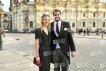 Empfang anlässlich der Trauung von Maria Teresita Prinzessin von Sachsen und Graf Beryl Alexandre de Saporta in Dresden