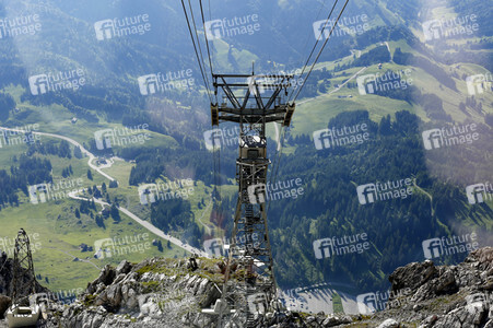 Auf dem Berg Säntis an der Schwägalp