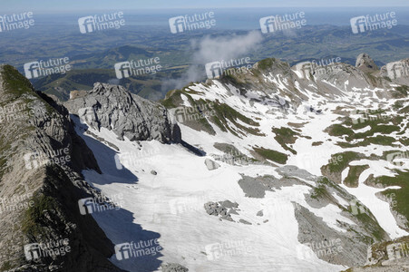 Auf dem Berg Säntis an der Schwägalp