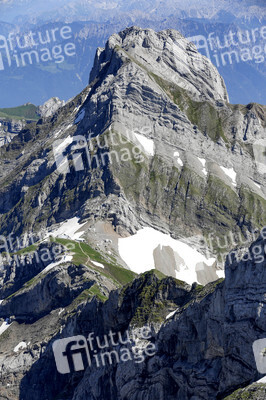 Auf dem Berg Säntis an der Schwägalp