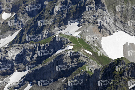 Auf dem Berg Säntis an der Schwägalp