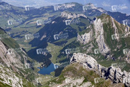 Auf dem Berg Säntis an der Schwägalp