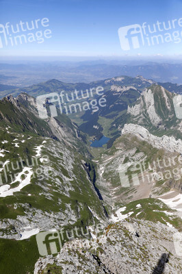 Auf dem Berg Säntis an der Schwägalp