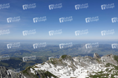 Auf dem Berg Säntis an der Schwägalp