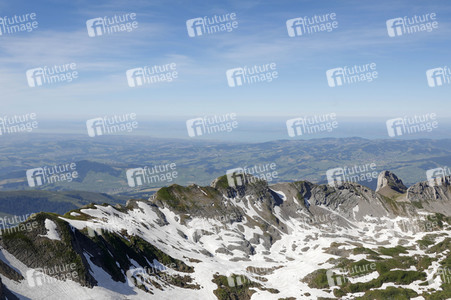 Auf dem Berg Säntis an der Schwägalp