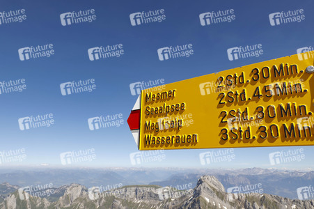 Auf dem Berg Säntis an der Schwägalp