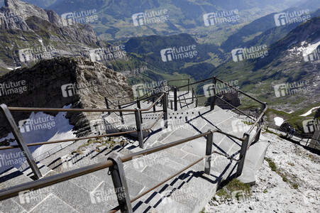 Auf dem Berg Säntis an der Schwägalp