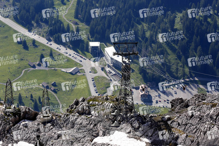 Auf dem Berg Säntis an der Schwägalp