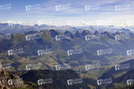 Auf dem Berg Säntis an der Schwägalp