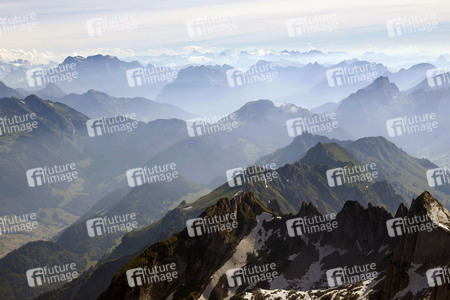 Auf dem Berg Säntis an der Schwägalp