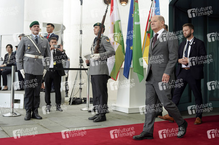 Empfang der Präsidenten von Kasachstan, Kirgisistan, Tadschikistan, Turkmenistan und Usbekistan im Kanzleramt in Berlin