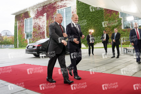 Empfang des Königs von Jordanien im Kanzleramt in Berlin