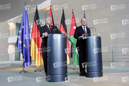 Empfang des Königs von Jordanien im Kanzleramt in Berlin