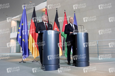 Empfang des Königs von Jordanien im Kanzleramt in Berlin