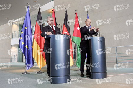 Empfang des Königs von Jordanien im Kanzleramt in Berlin
