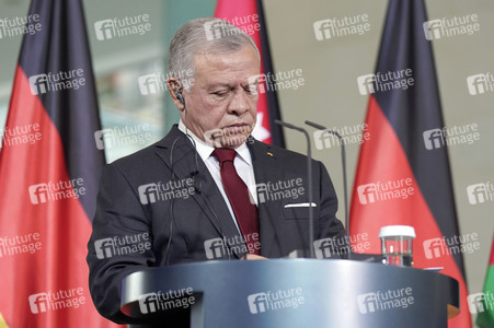 Empfang des Königs von Jordanien im Kanzleramt in Berlin